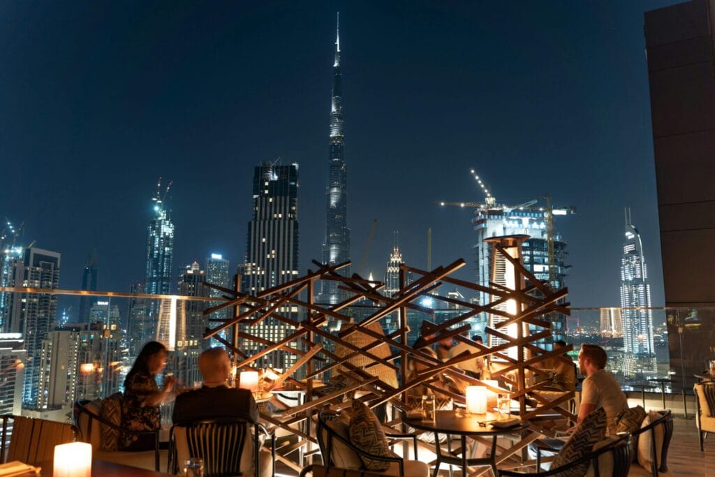Foods in the Middle East, Rooftop dinner with a view of Burj Khalifa